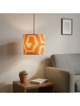 ExclusiveLane - Yellow ‘Amber Sunset’ Cotton Cloth Hanging Pendant Lamp