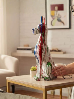 Smokey Cocktail - Multi-Color Doberman Guard Decor Showpiece
