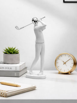 Smokey Cocktail - White Men Playing Golf Sculpture