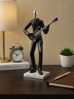 Smokey Cocktail - Black Option A Musical Men Decor Sculpture