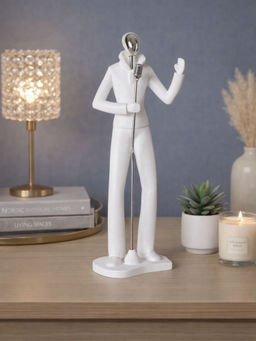 Smokey Cocktail - White Option B Musical Men Decor Sculpture