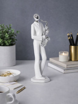 Smokey Cocktail - White Option C Musical Men Decor Sculpture