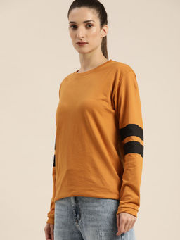 DILLINGER - Brown Striped Oversized T-shirt
