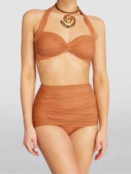 Loveable Creations By Muskan - Duna Three Pc Brown Co-Ord Set