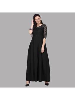 Femvy - Women’S Black Maxi Dress