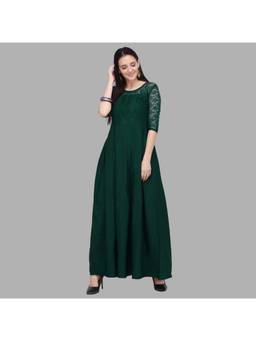 Femvy - Women’S Green Maxi Dress
