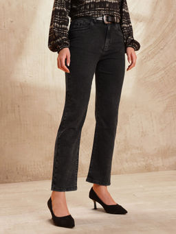 U.S. POLO ASSN. - High Rise Straight Fit Jeans Grey