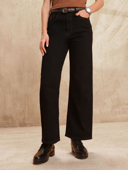 U.S. POLO ASSN. - High Rise Wide Leg Jeans Black