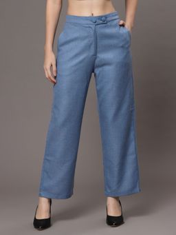 KASSUALLY - Straight Fit High-Rise Easy Wash Trousers