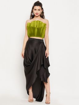 Uptownie - Womens Pleated Tulip Top