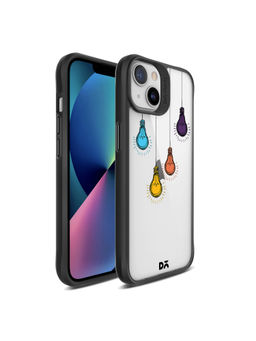 DailyObjects - Clear Bulbs Black Hybrid Clear Case Cover for iPhone 13 Mini 5.4 inch