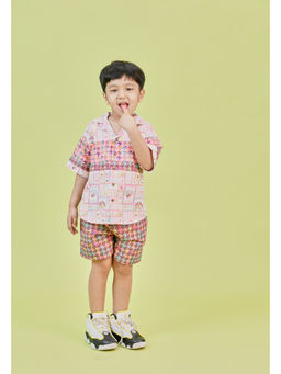 Little Shiro - Multi-Color Stripe Me Up Printed Co-Ord (Set of 2)