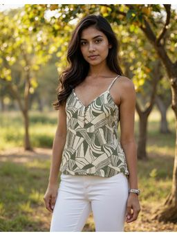Naava - Lime Leaf Abstract Green Top