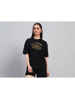 Griffel - Croissant Oversized Cotton Black T-Shirt