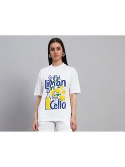 Griffel - Limoncello Oversized White Cotton T-Shirt