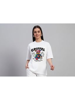 Griffel - Summer Teddy Oversized White Cotton T-Shirt