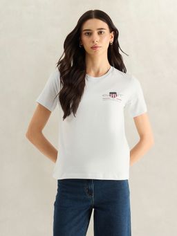 GANT - Sky Blue Graphic Round Neck T-Shirt