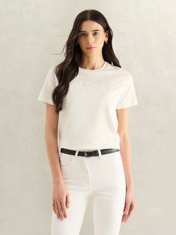 GANT - White Round Neck T-Shirt