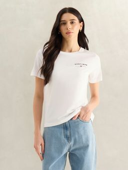 GANT - White Round Neck T-Shirt