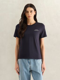 GANT - Navy Blue Round Neck T-Shirt