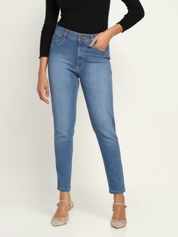 Beatnik - Dip-Dye Denim Slim Fit Button and Zip Denim Blue Jeans