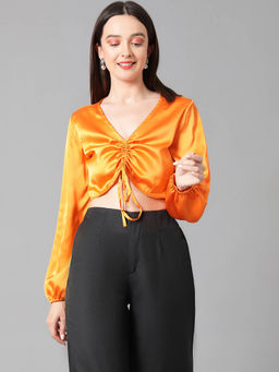 KOTTY - Womens Satin Solid Top