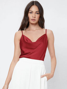 KOTTY - Womens Satin Solid Top