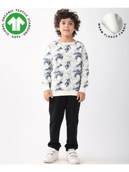 ANTHRILO - Blue Lightning Fleece Sweatshirt Black Jogger Set - Blue/Black