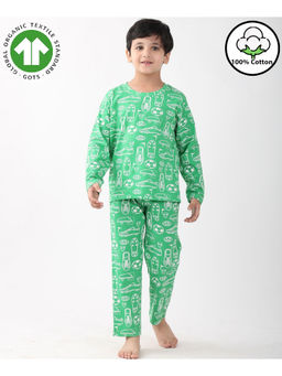 ANTHRILO - Football Shoes Green Long Sleeve Pyjama Set - Green