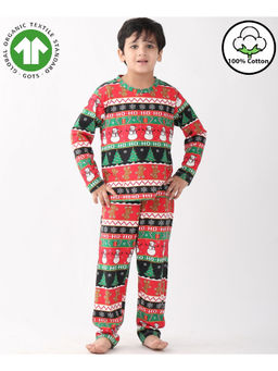 ANTHRILO - Christmas Red Long Sleeve Pyjama Set - Red
