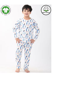 ANTHRILO - Penguin Long Sleeve Pyjama Set -White