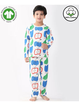 ANTHRILO - Apple Pear Long Sleeve Pyjama Set -White