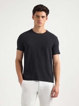 Arrow Sports - Mens Pure Cotton T-Shirt - Navy Blue