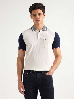 Arrow Sports - Mens Pure Cotton Polo T-Shirt - Beige