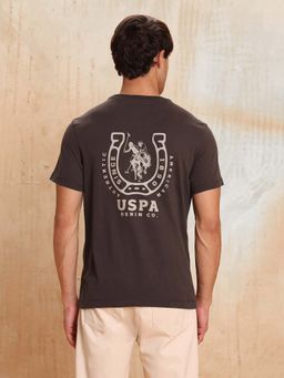 U.S. Polo Assn. Denim Co. - Mens Pure Cotton Brand T-Shirt - Brown