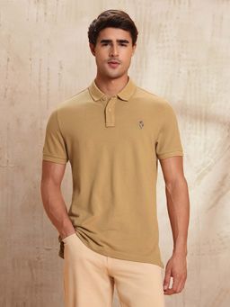 U.S. Polo Assn. Denim Co. - Mens Pure Cotton Muscle Fit Polo T-Shirt - Beige