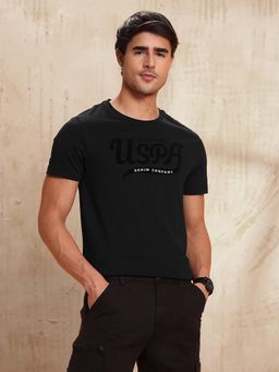 U.S. Polo Assn. Denim Co. - Mens Brand Printed Regular Fit T-Shirt - Black