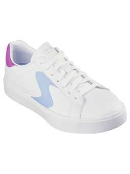 SKECHERS - Womens EDEN LX White & Purple Sneakers