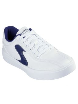SKECHERS - Womens EDEN LX White & Navy Blue Sneakers