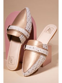 House of Vian - Buckle It Rose Gold Mules