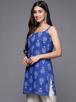 Ahalyaa - Navy Blue
                      Printed Regular Kurti - 2