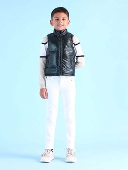 U.S. POLO ASSN. - Boys Solid Regular Fit Green Jacket