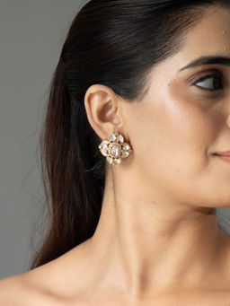 Joules By Radhika - Tavira Stud Earrings - White