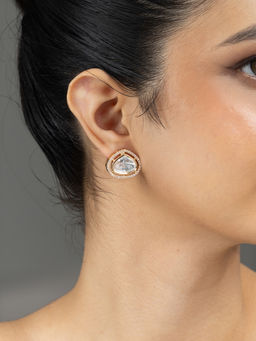 Joules By Radhika - Vayala Stud Earrings - White