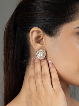 Joules By Radhika - Meyana Stud Earrings - White