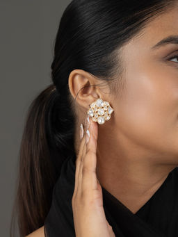 Joules By Radhika - Aaveli Stud Earrings - White