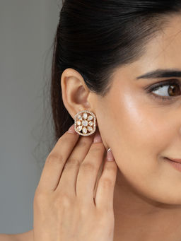 Joules By Radhika - Reyana Stud Earrings - White