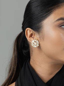 Joules By Radhika - Samaya Stud Earrings - White
