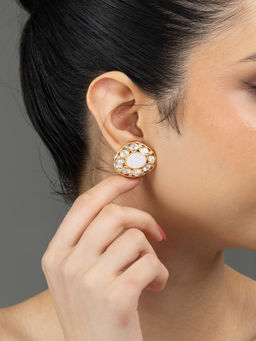 Joules By Radhika - Vihana Stud Earrings - White