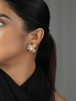 Joules By Radhika - Nayeli Stud Earrings - Multi-Color